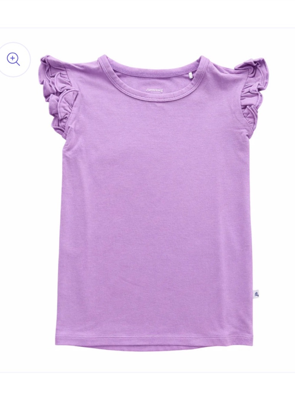 Junebug Bamboo Lavender Bamboo Flutter Sleeve T Shirt